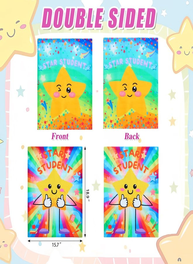 Sozize 2 PCS Star Student Chair Cover Colorful Seat Cover for Kids Classroom Chair Decorations, 18.9” x 15.7” - Image 2